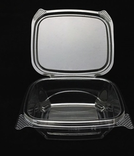 Model : PET-HC-12OZ | 12 OZ Clear PET Hinged Container