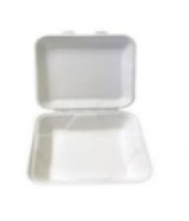 Model : BIO-SC-HC-883 | 8x8x3&quot; Bio. Sugarcane Hinged Container 